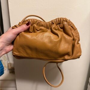 Mansur Gavriel mini cloud clutch caramel
